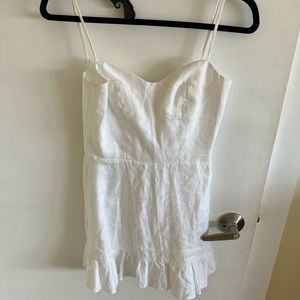 Reformation, white linen dress